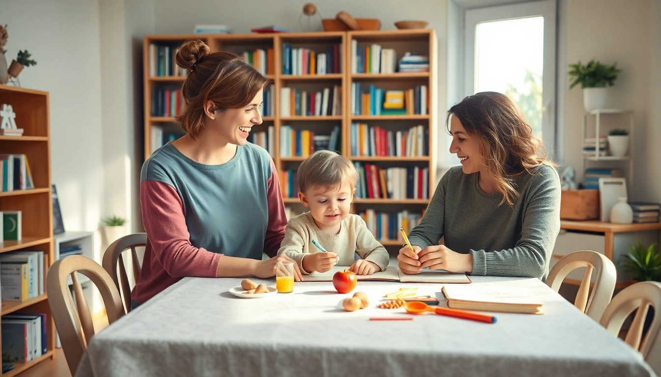 Ein Kind erhält beim Heimunterricht von seiner Mutter persönliche Unterstützung in einem einladenden und kreativen Lernumfeld.