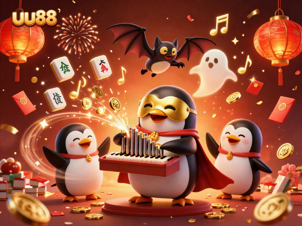 Experience the thrilling world of uu88 with a vibrant 3D casino illustration showcasing exciting games and characters.