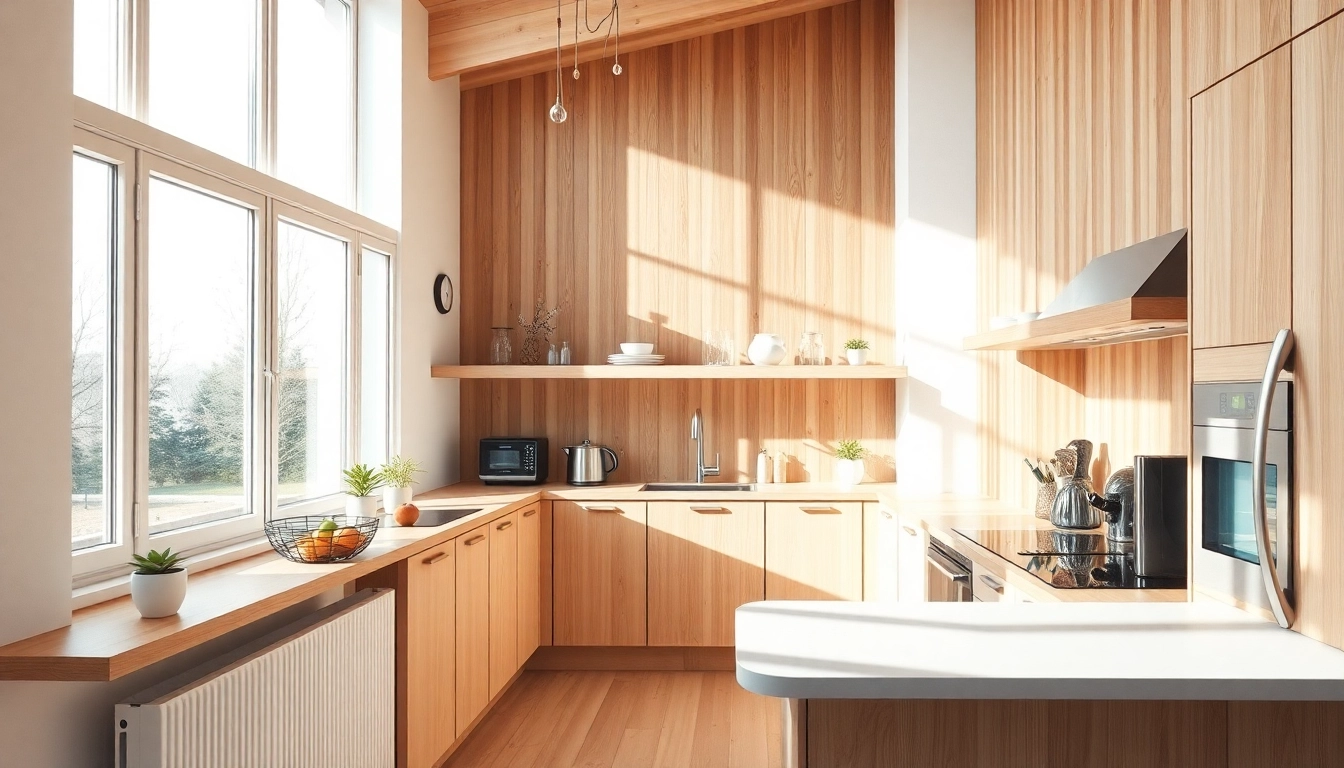 Renovierte Wohnküche, die Hausrenovierung neu definiert. Moderne Geräte und einladendes Ambiente.