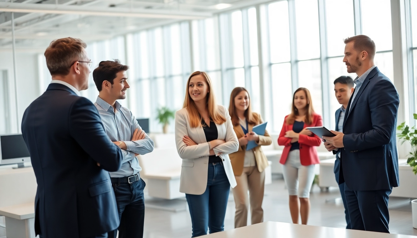 Headhunter IT merging talent with opportunities in a vibrant office.