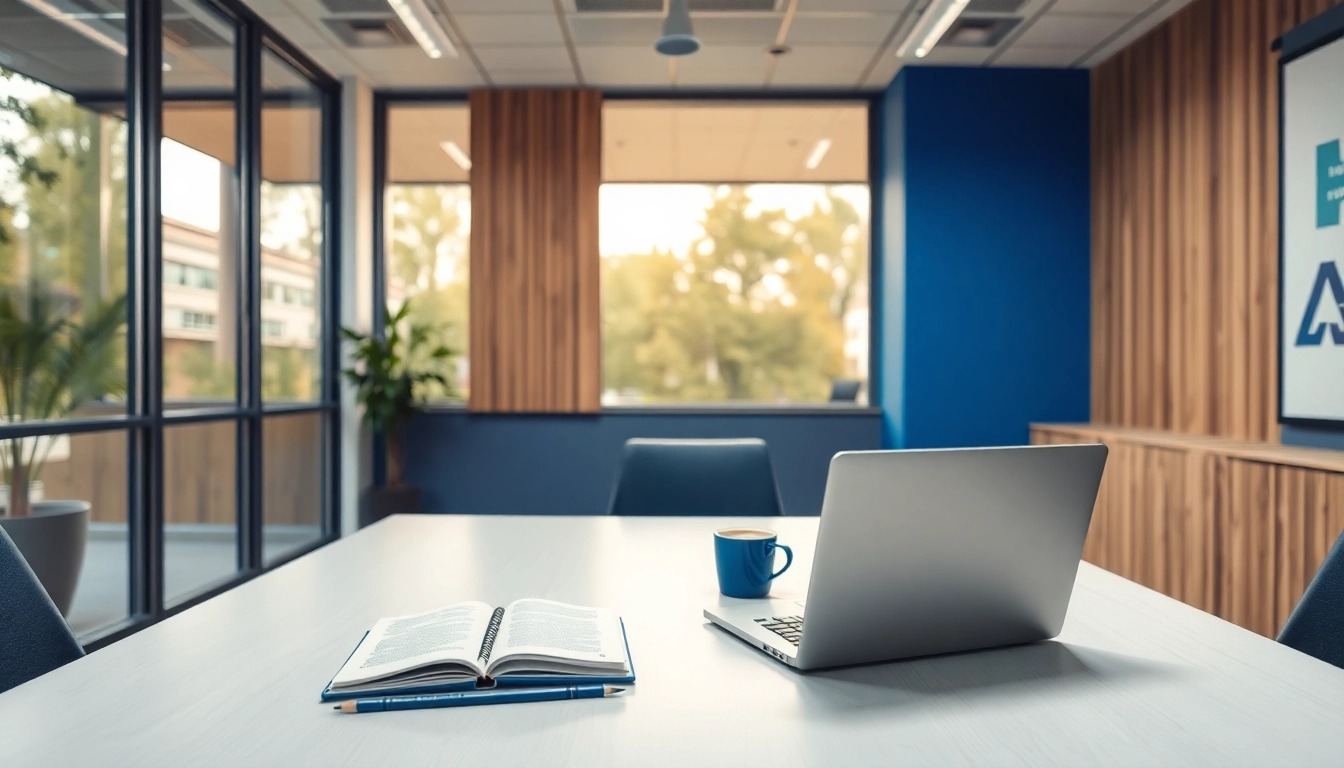 Headhunter Hagen im modernen Büro mit Laptop und Notizbuch am Schreibtisch
