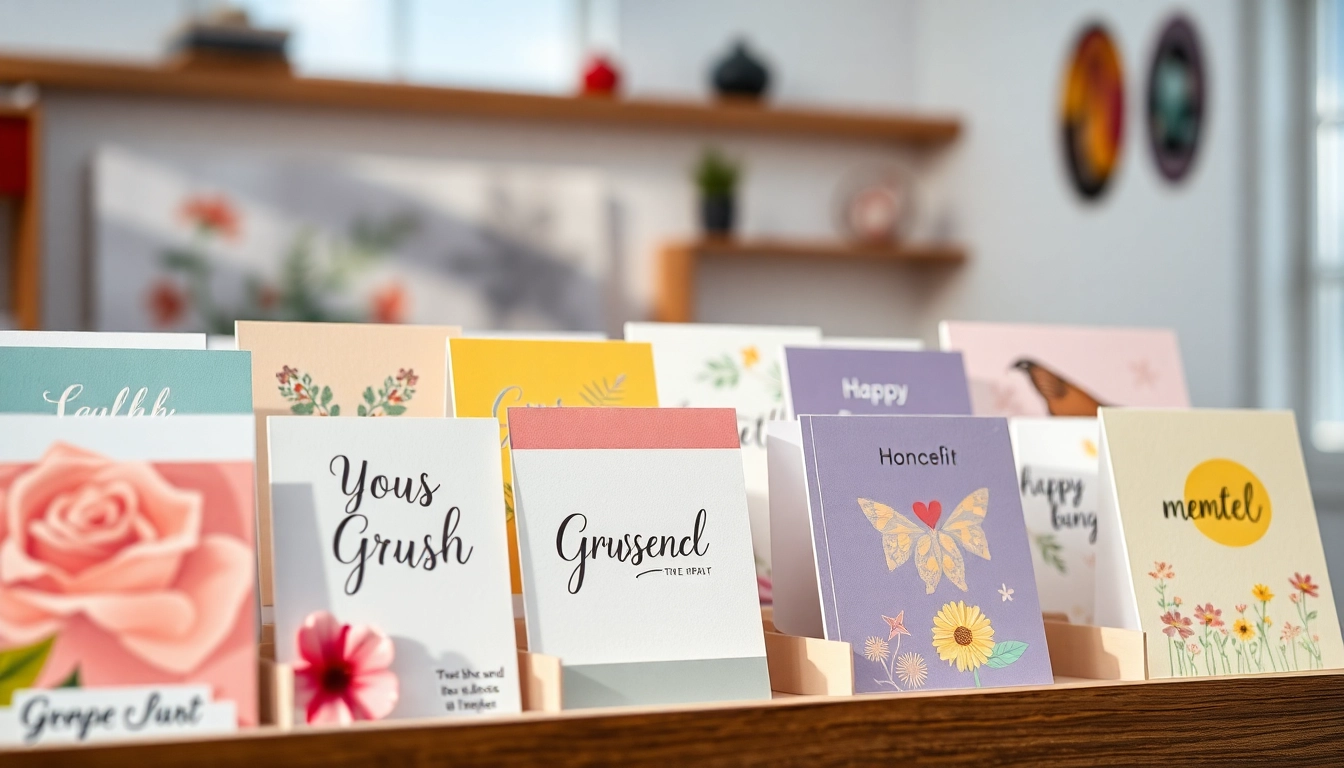 Entdecken Sie schöne Grusskarten mit einzigartigen Designs und Farben.