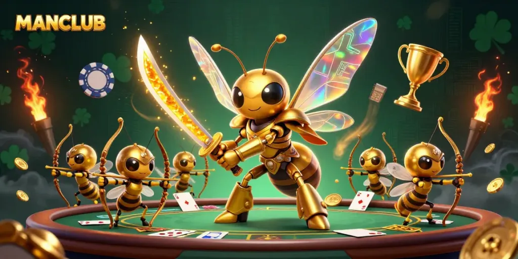 Join the action at MANCLUB with a dynamic 3D illustration of exciting poker gameplay.
