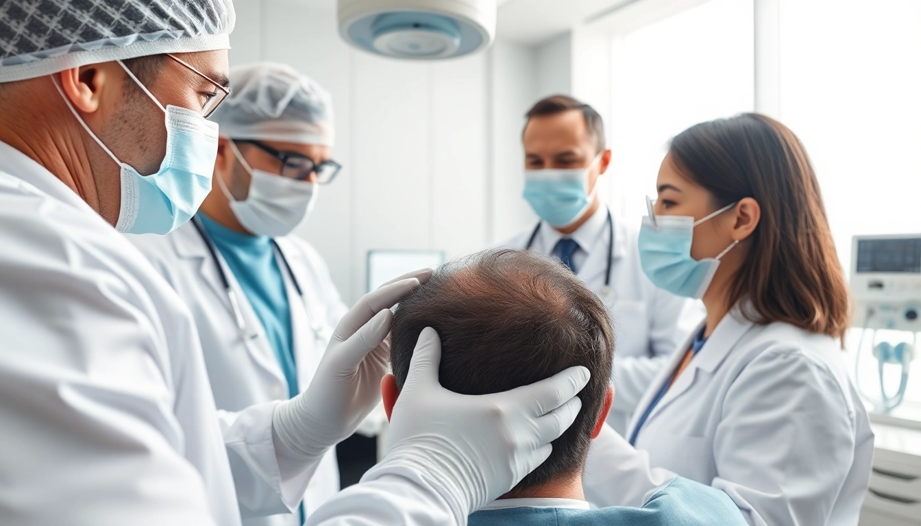 Haartransplantation Istanbul - Professioneller Eingriff in einer modernen Klinik mit Ärzten.