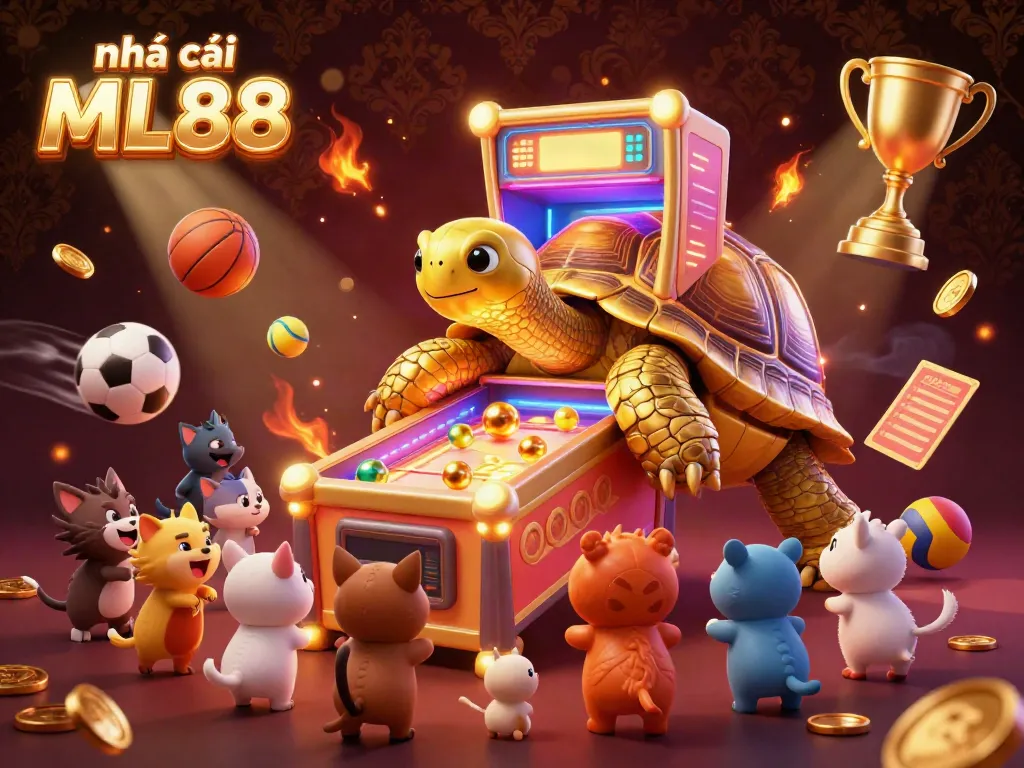 Play exciting games at nhà cái ML88 with golden tortoise pinball and dynamic sports elements