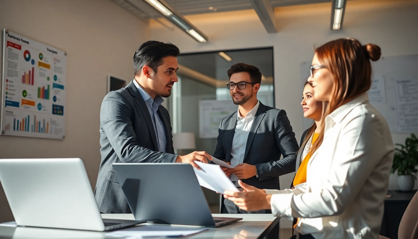 Headhunter Ingenieure engaged in a professional recruitment discussion in an office setting.