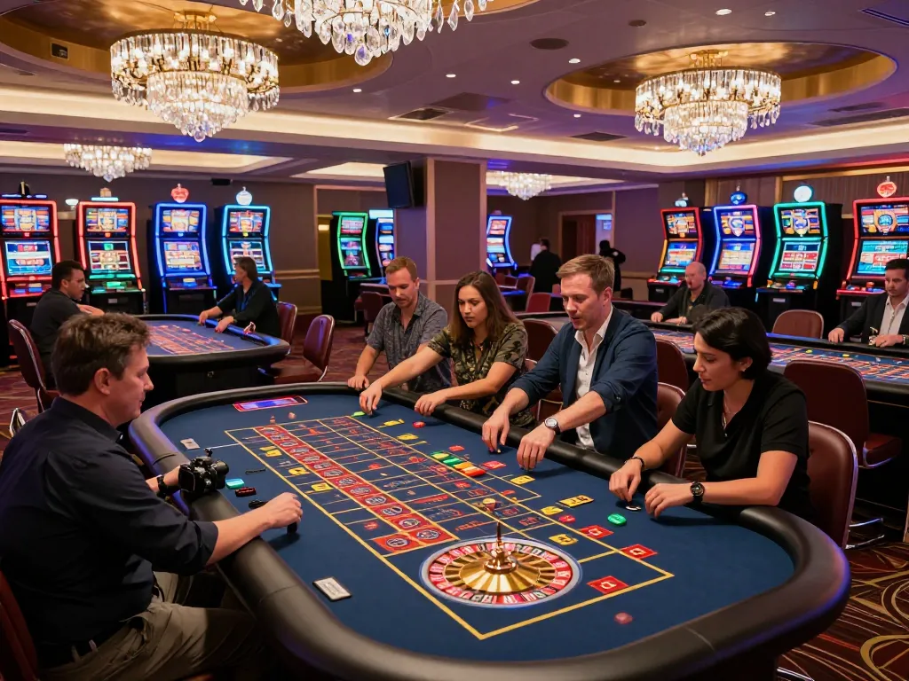 Experience the excitement of 99win at lively roulette tables, players betting with anticipation.