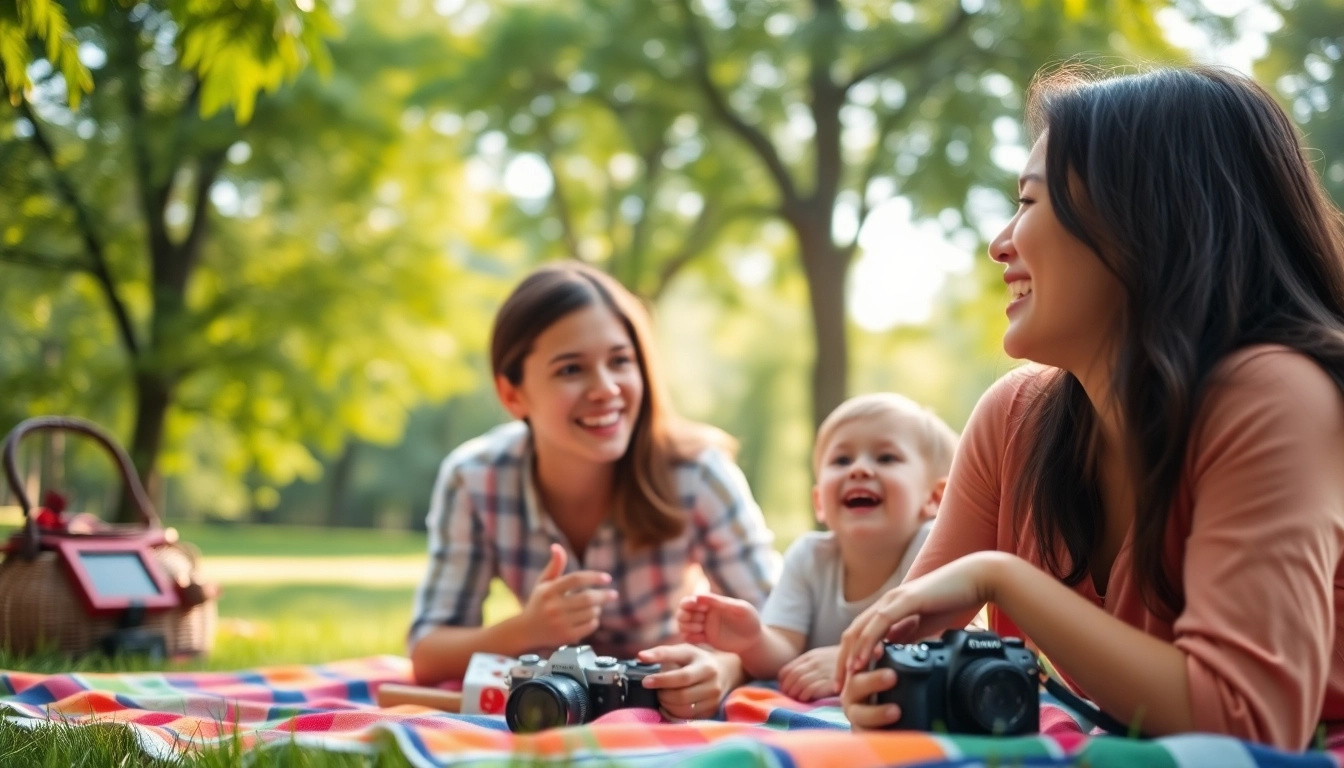 Fotografin Borken erfasst glückliche Familienmomente in einem Park.