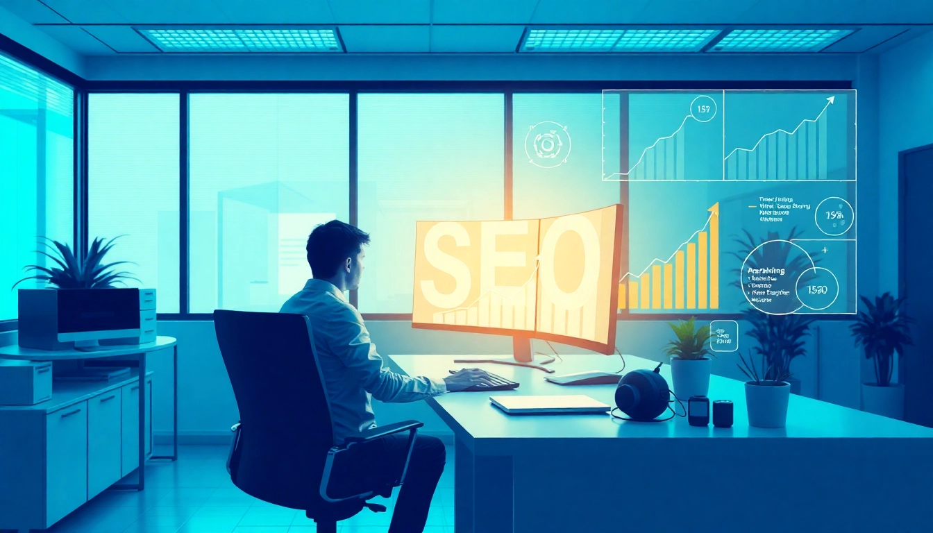 Überprüfen Sie das SEO-Ranking Ihrer Website mit einem modernen Arbeitsplatz und interaktiven Grafiken.