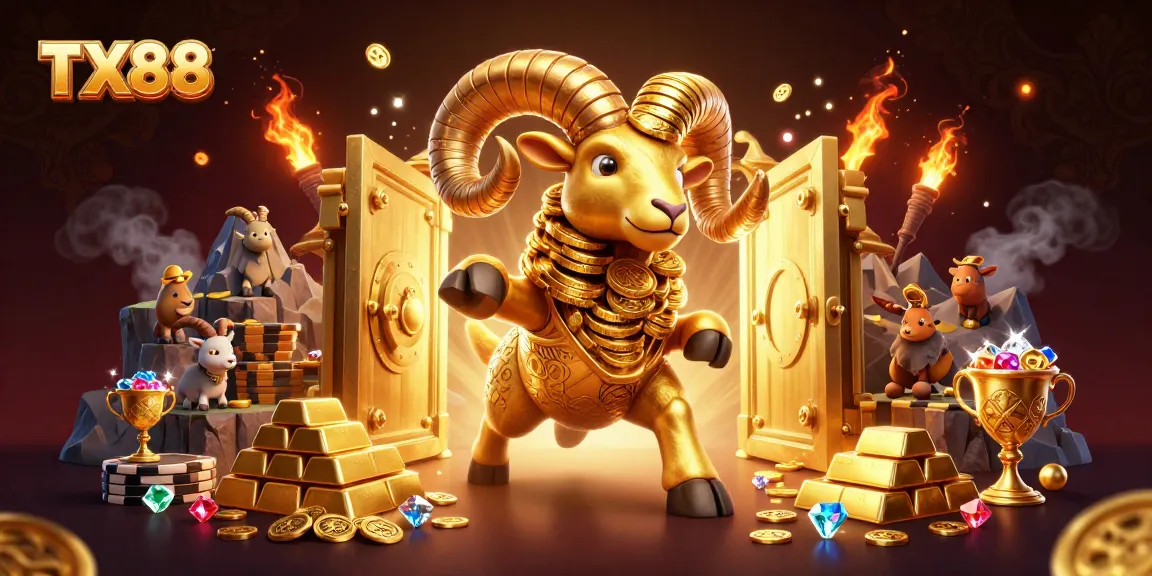 Experience thrilling gameplay at TX88, a vibrant casino scene filled with riches and excitement.