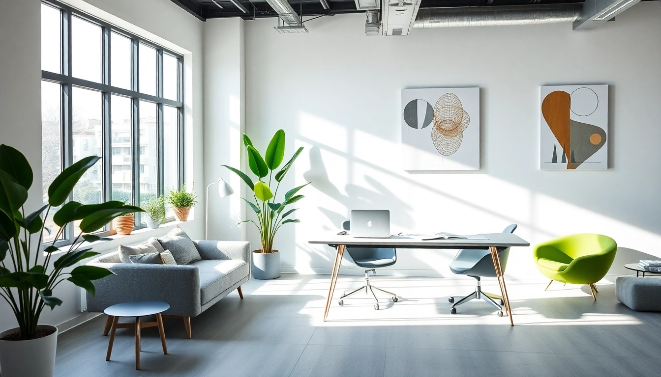 Haus of Design's modern office space featuring innovative furniture and decor.