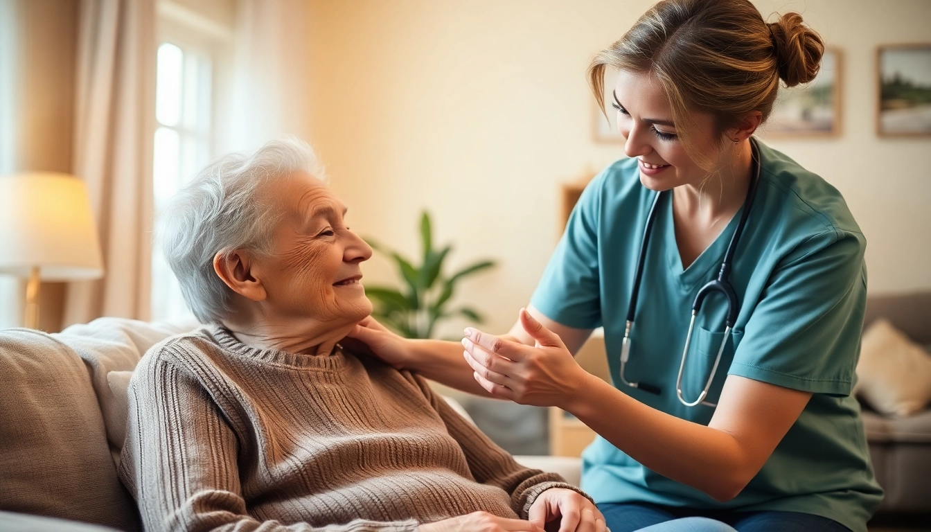 Caregiver supporting an elderly client in Hameln, showcasing exceptional ambulanter pflegedienst hameln services.