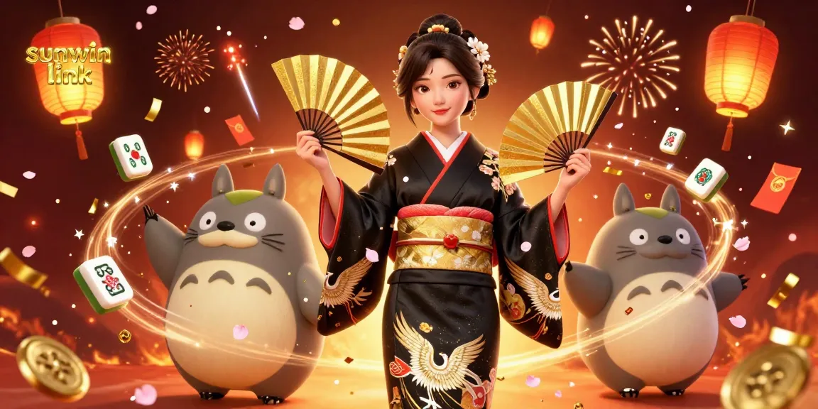 Experience winning excitement with sunwin link in a vibrant 3D digital casino illustration.