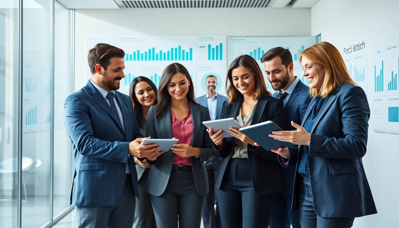 Headhunter Schweiz im modernen Büro, Team arbeitet an Rekrutierungsstrategien.