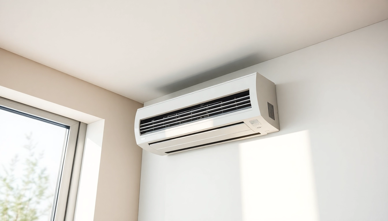 Efficient Klimaanlagen kaufen with a stylish wall-mounted unit in a bright, contemporary living space.