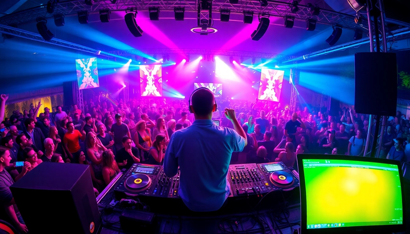 DJ aus München begeistert die Menge bei einem lebhaften Event.