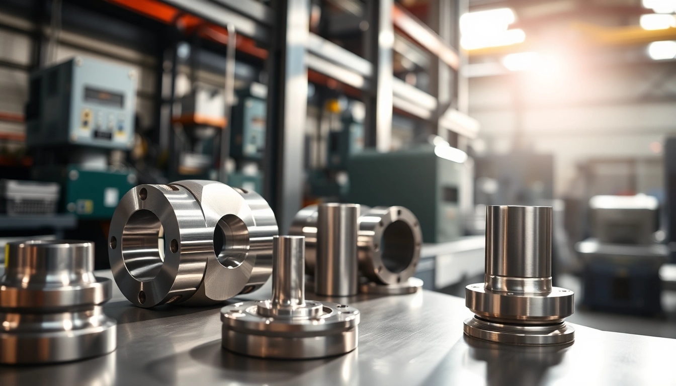 Drehteile aus hochwertigen CNC-Bearbeitungen in einem professionellen Arbeitsumfeld.
