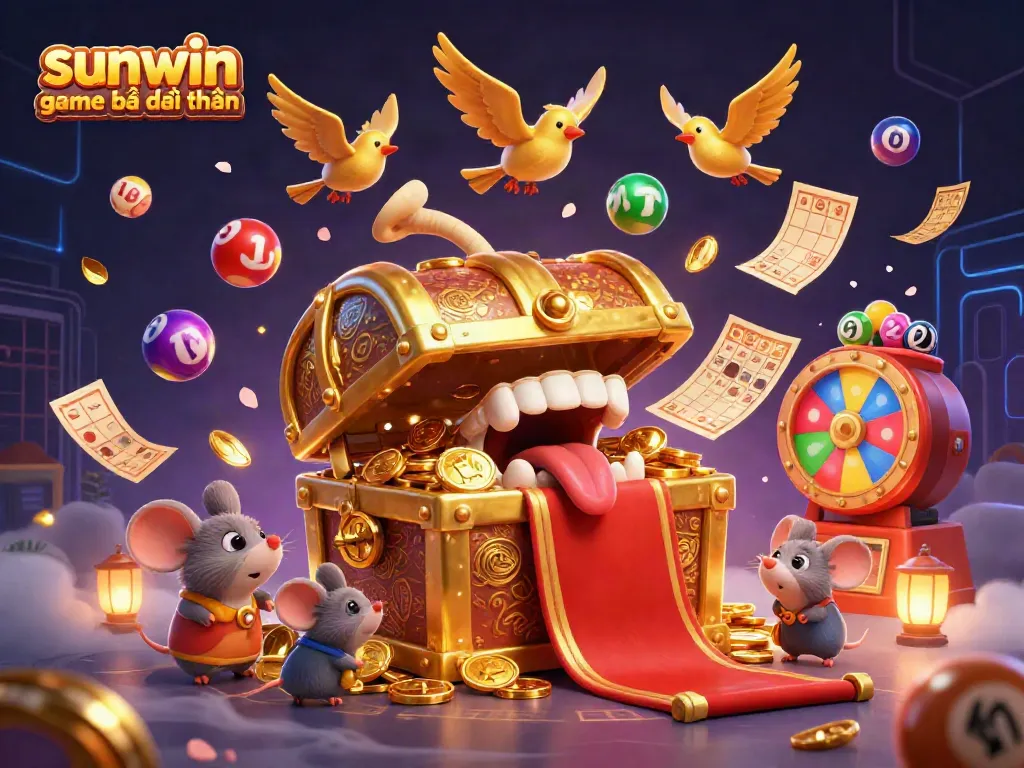 Engage with the sunwin game bài đổi thưởng in a dynamic 3D illustration of an alluring casino scene.