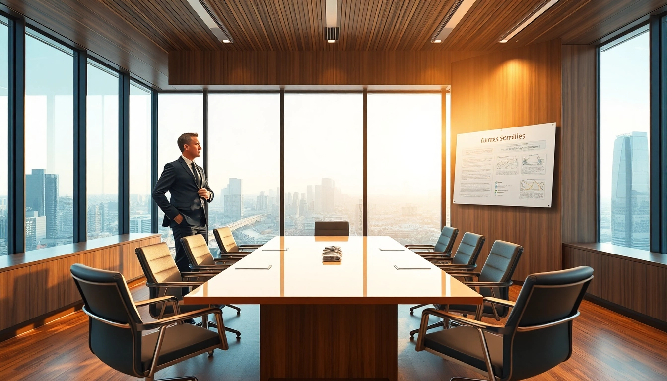 Headhunter Agentur mit professionellem Berater in hellen Büros