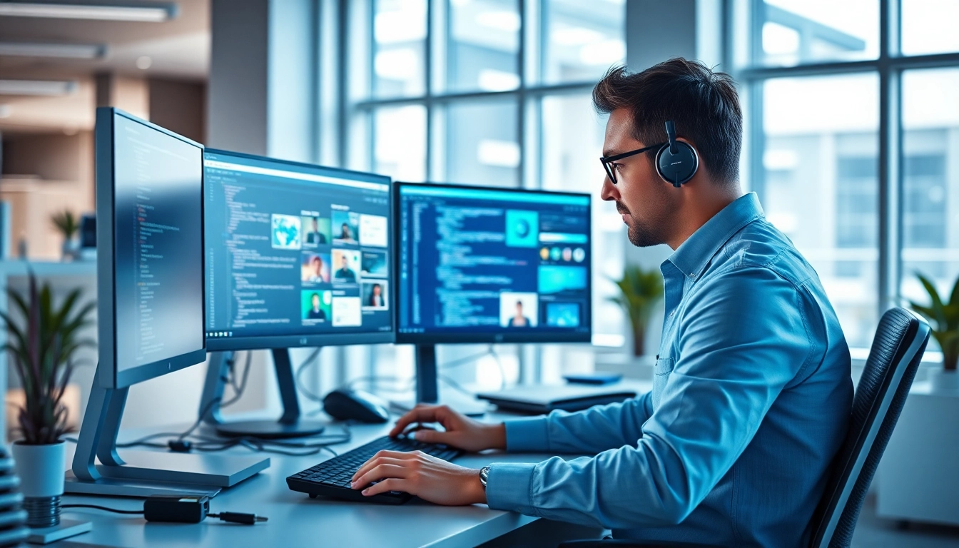 Webentwickler Hannover arbeitet konzentriert an modernen Projekten im Büro.