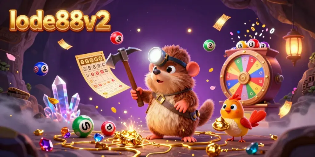 Engage in exciting gameplay with lode88v2 featuring a treasure hunter mole and dynamic gambling elements.