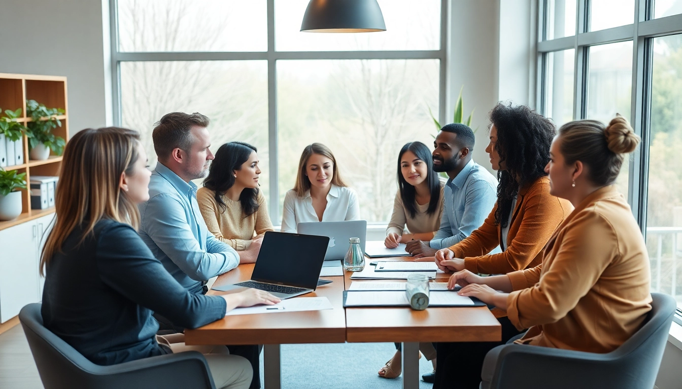 Alternative zur Bank für Finanzberatung und Diskussion in einem modernen Büro.