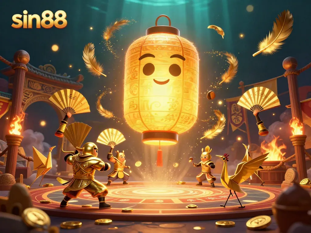 Experience thrilling wins at sin88 with vibrant casino elements and golden spirit animations.