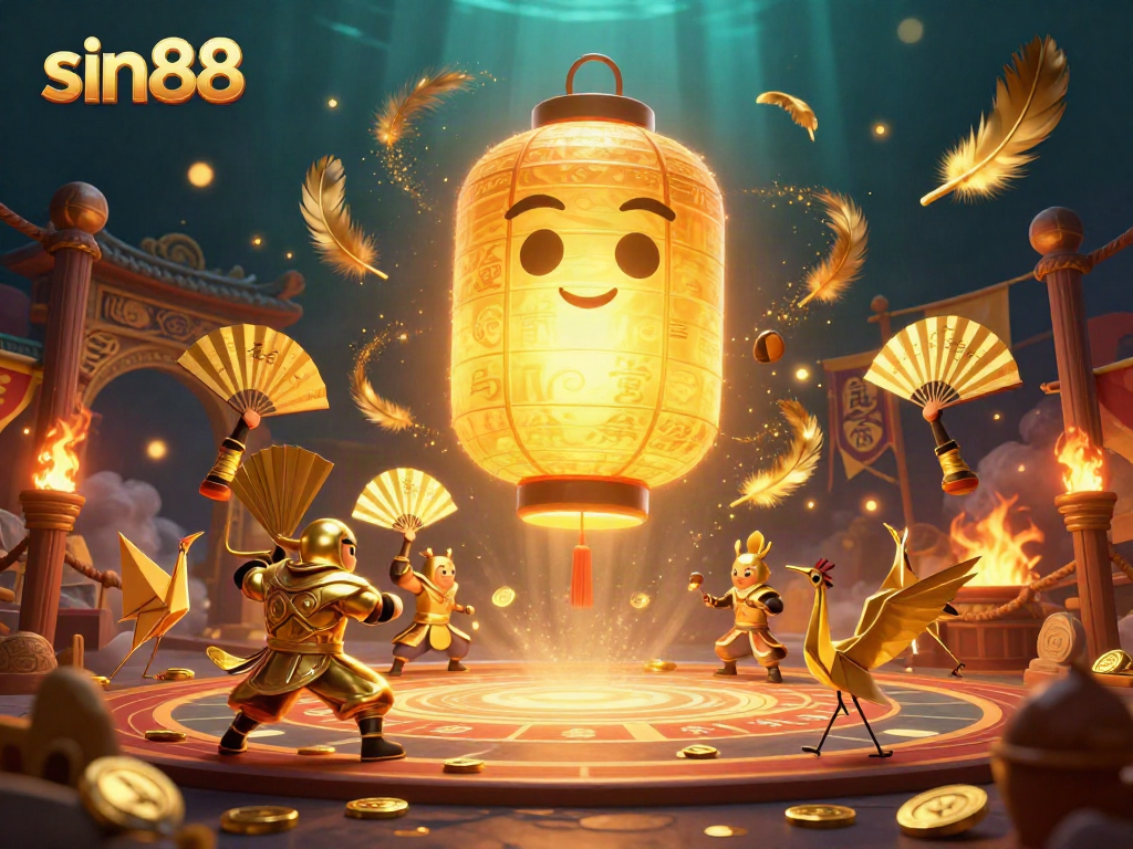 Experience thrilling wins at sin88 with vibrant casino elements and golden spirit animations.