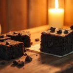 Backen von schokoladigen Hasch Brownies mit appetitlicher Garnitur und knackigen Nüssen.