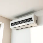 Efficient Klimaanlagen kaufen with a stylish wall-mounted unit in a bright, contemporary living space.