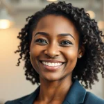 Generate an ai professional headshot free showcasing a confident individual against a soft-focus background.