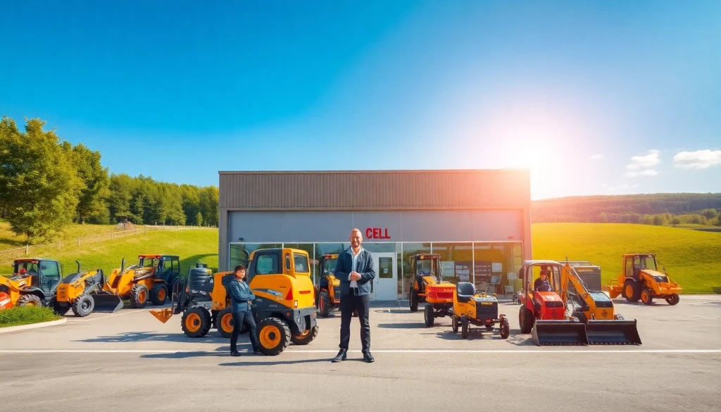 Erleben Sie professionelle Baumaschinenvermietung Celle mit einem einladenden Verleihstand und einer breiten Auswahl an modernen Baumaschinen.