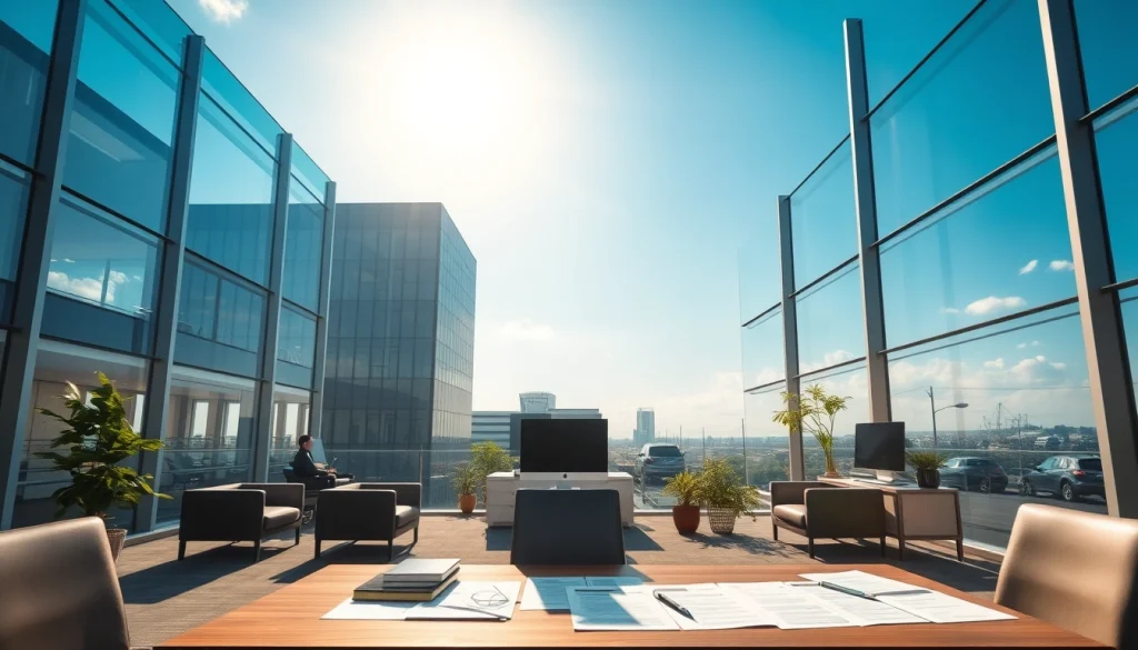 Modernes Büro eines Headhunter Monchengladbach mit stilvollem Design und professioneller Atmosphäre.