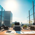 Modernes Büro eines Headhunter Monchengladbach mit stilvollem Design und professioneller Atmosphäre.
