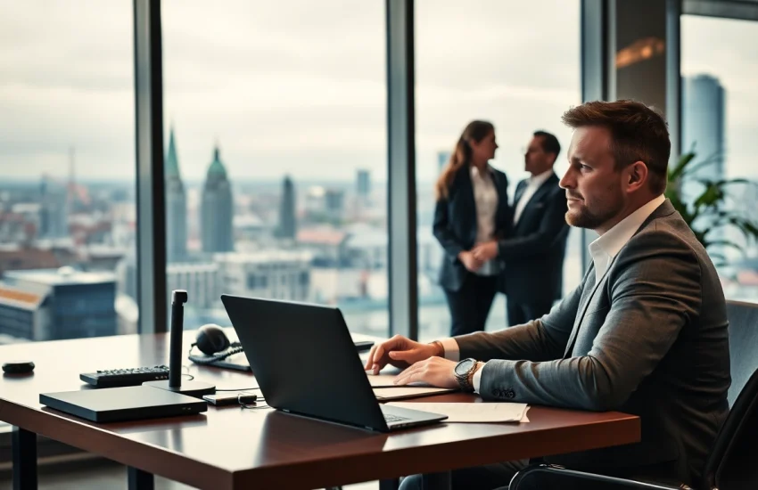 Headhunter Köln bei der Rekrutierung von Talenten in modernem Büro.