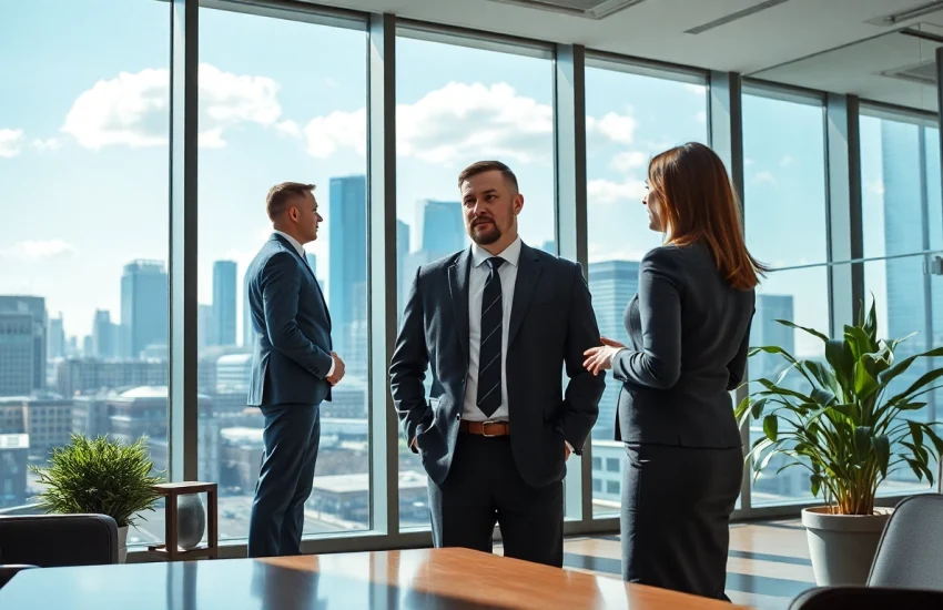 Strategisches Gespräch mit einem Headhunter Frankfurt, attraktiv und professionell.