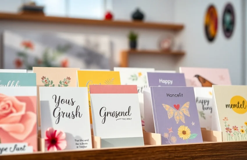 Entdecken Sie schöne Grusskarten mit einzigartigen Designs und Farben.