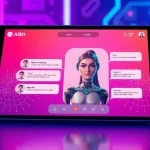 Engaging AI character chat interface representing free sex ai interactions.