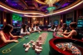 Experience thrilling gameplay at CF789 with vibrant casino tables and eager players.