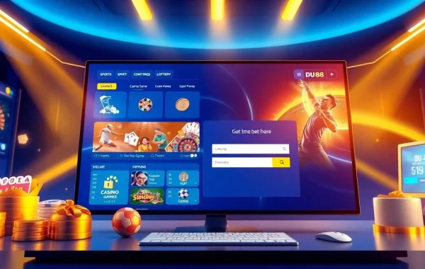 Engaging online betting scene showcasing nhà cái du88 interface with vibrant colors.