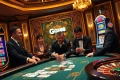 Players experiencing excitement at nhà cái gg88's luxurious casino table.