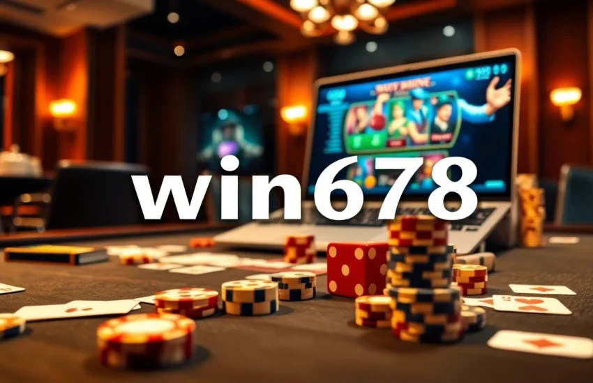 Experience high-stakes gaming action at win678's luxurious casino tables.
