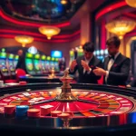 Engaging scene of gamblers assessing soi kèo phạt góc at a high-stakes casino table.