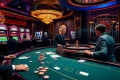 Exciting casino scene featuring diverse gamblers engaging at tables and slot machines at https://tg88.sale/.