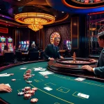 Exciting casino scene featuring diverse gamblers engaging at tables and slot machines at https://tg88.sale/.