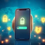 Secure communication with Potato下载 app on a smartphone, emphasizing privacy and global access.