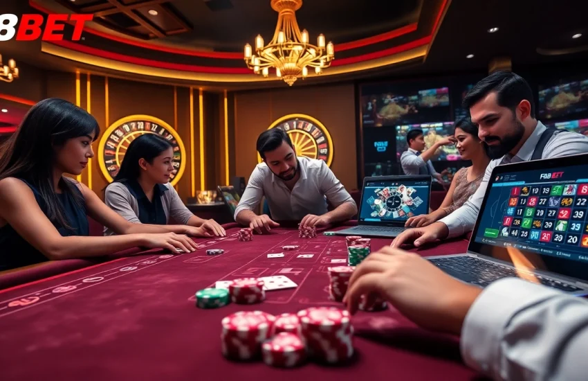 Exciting online gambling experience at F8BET with engaging casino games and high-tech interfaces.