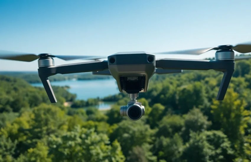 Drohnenaufnahmen Brandenburg von einem Drohnen-Foto, das herrliche Landschaften zeigt.