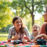 Fotografin Borken erfasst glückliche Familienmomente in einem Park.