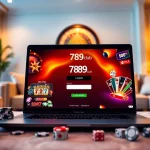 Login to 789club with a vibrant online casino interface showcasing exciting games and professional setup.